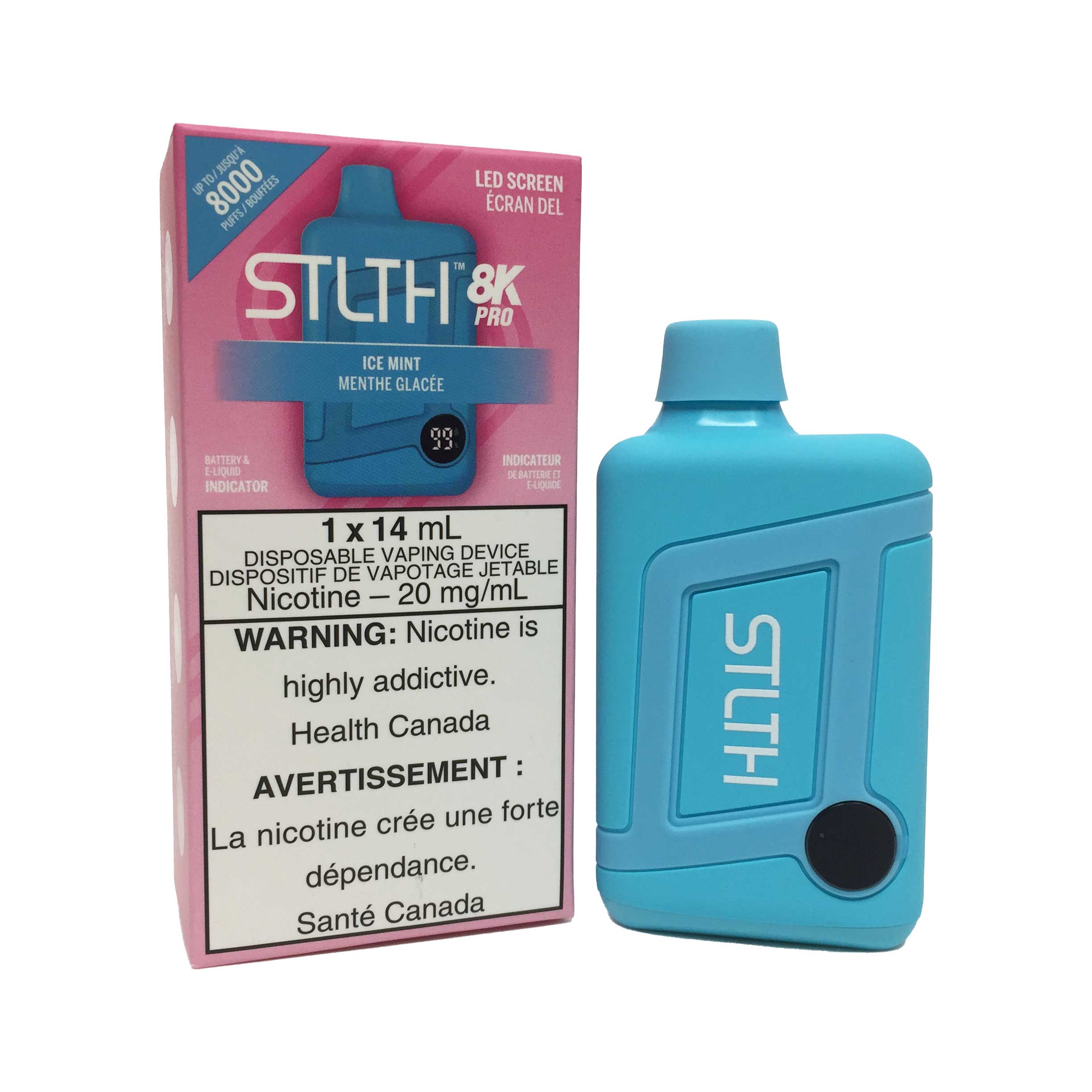 STLTH 8K Pro Vape Jetable – 14 mL 8000 Bouffées 