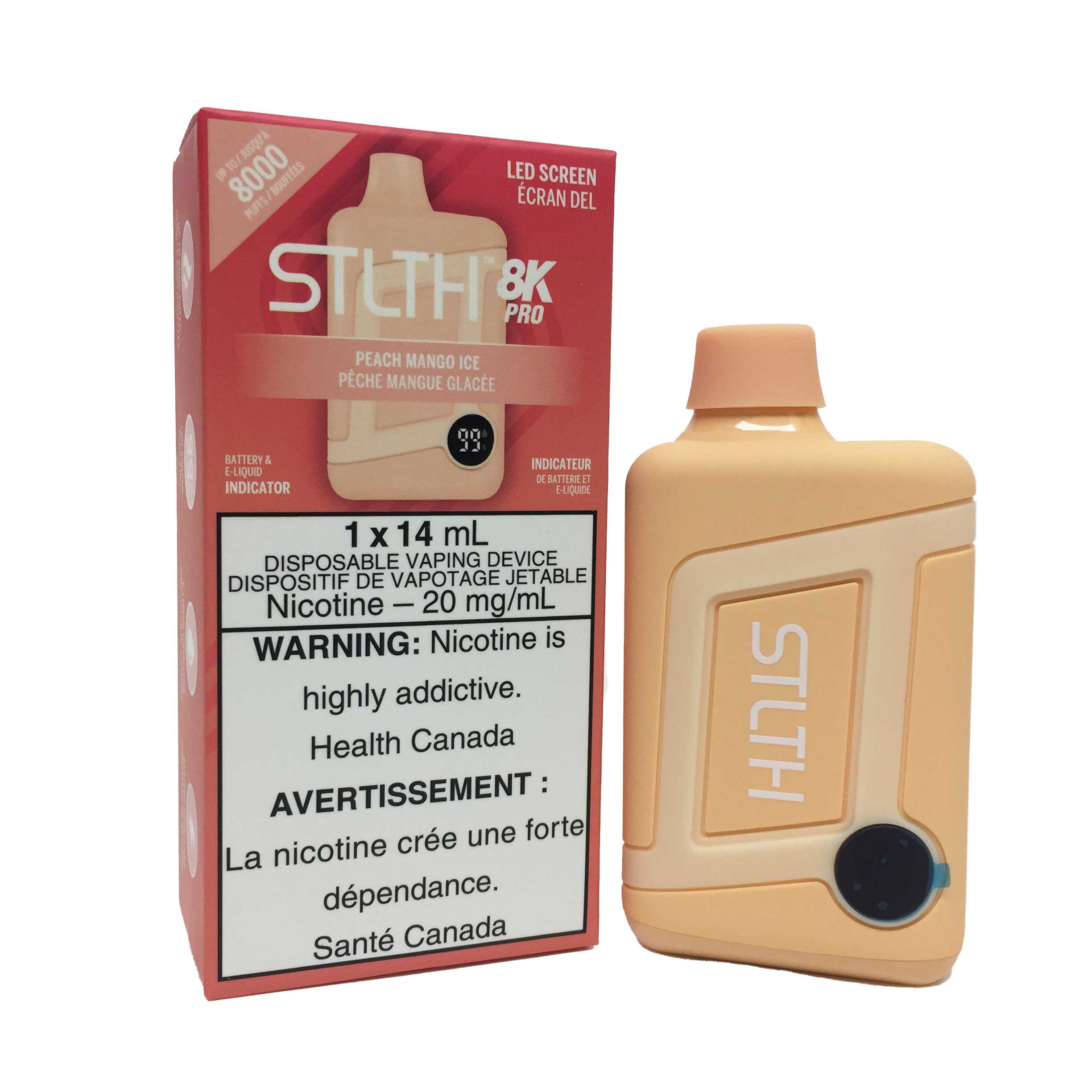 STLTH 8K Pro Vape Jetable – 14 mL 8000 Bouffées 