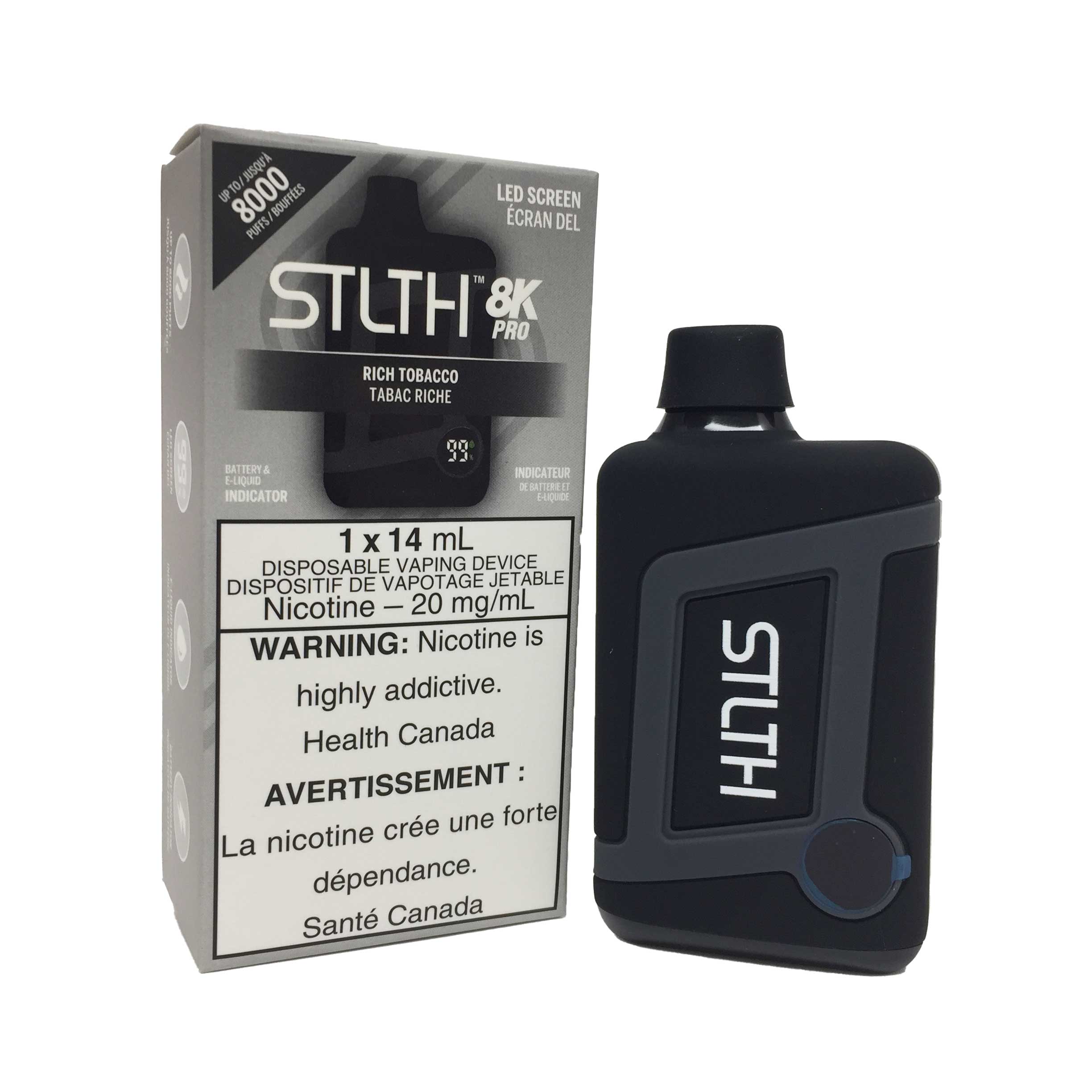 STLTH 8K Pro Vape Jetable – 14 mL 8000 Bouffées 