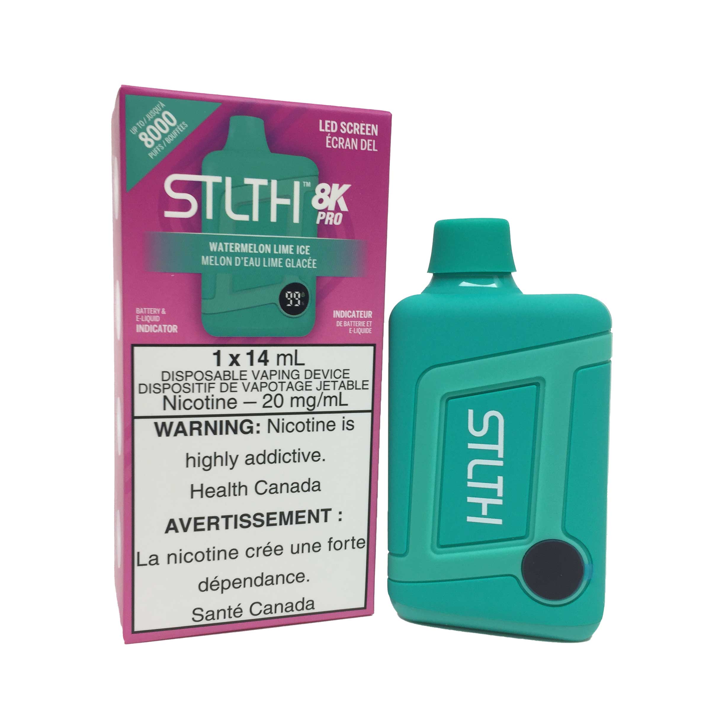 STLTH 8K Pro Vape Jetable – 14 mL 8000 Bouffées 