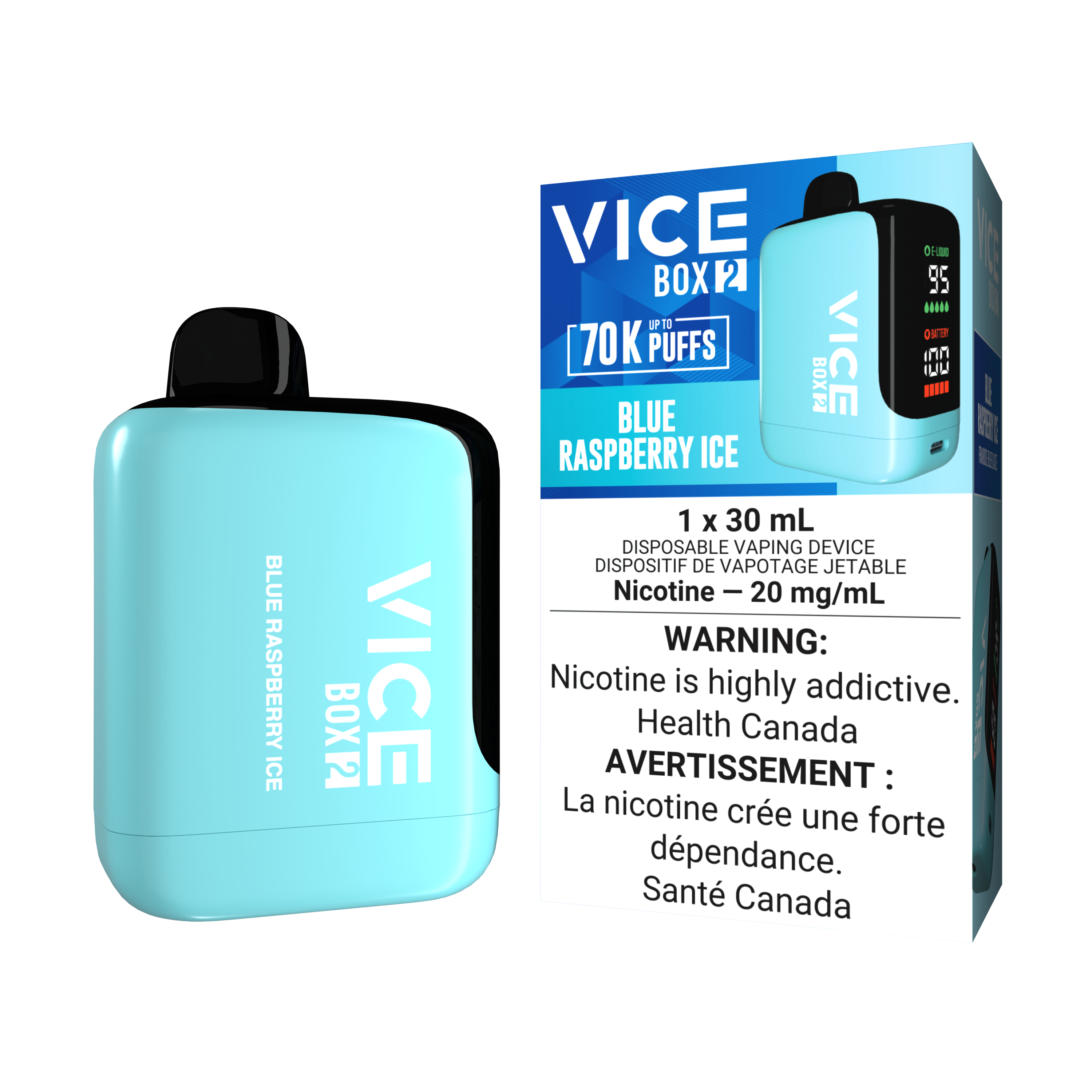 VICE BOX 2 70K Puffs Disposable – 30 mL Adjustable LED Screen