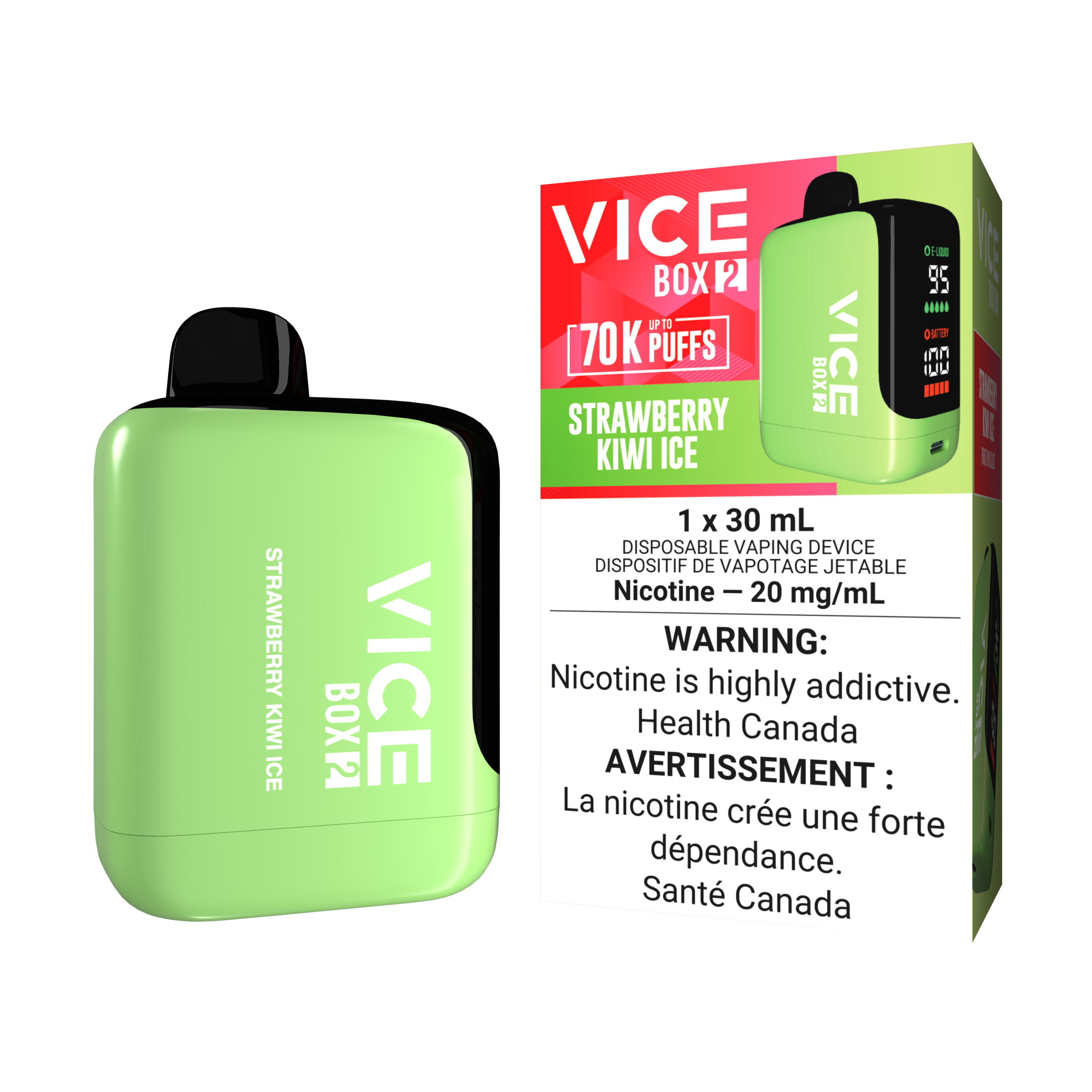 VICE BOX 2 70K Puffs Disposable – 30 mL Adjustable LED Screen