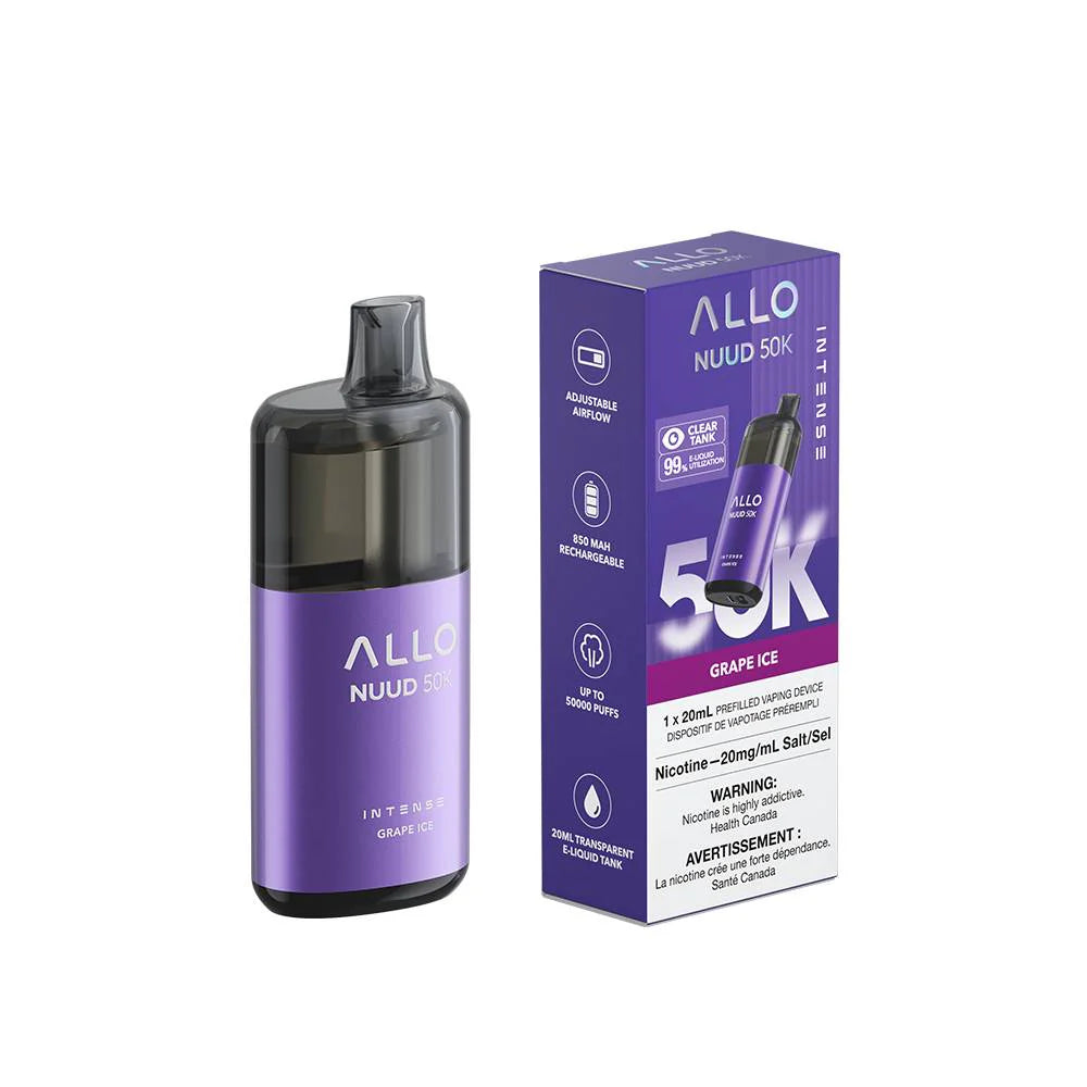 Allo Nuud 50K Puffs Disposable Vape – Clear Tank 20 mL